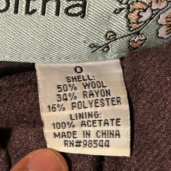 Tabitha Anthropologie foliage finder wool jacket coat ruffle size 0 - Picture 4 of 11